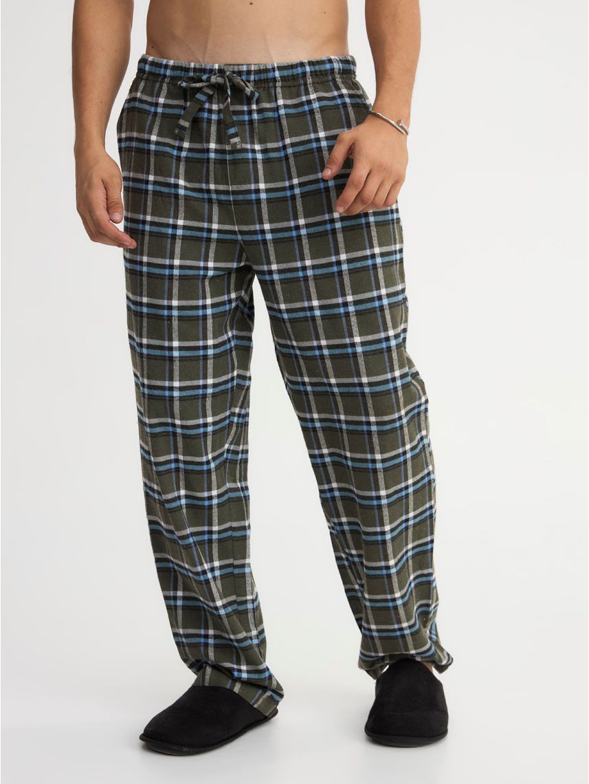 מכנסי פיג’מה ארוכים משובצים