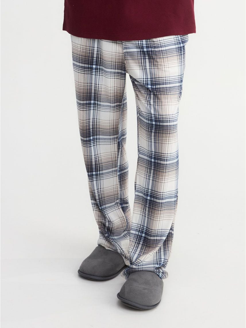 מכנסי פיג’מה ארוכים משובצים