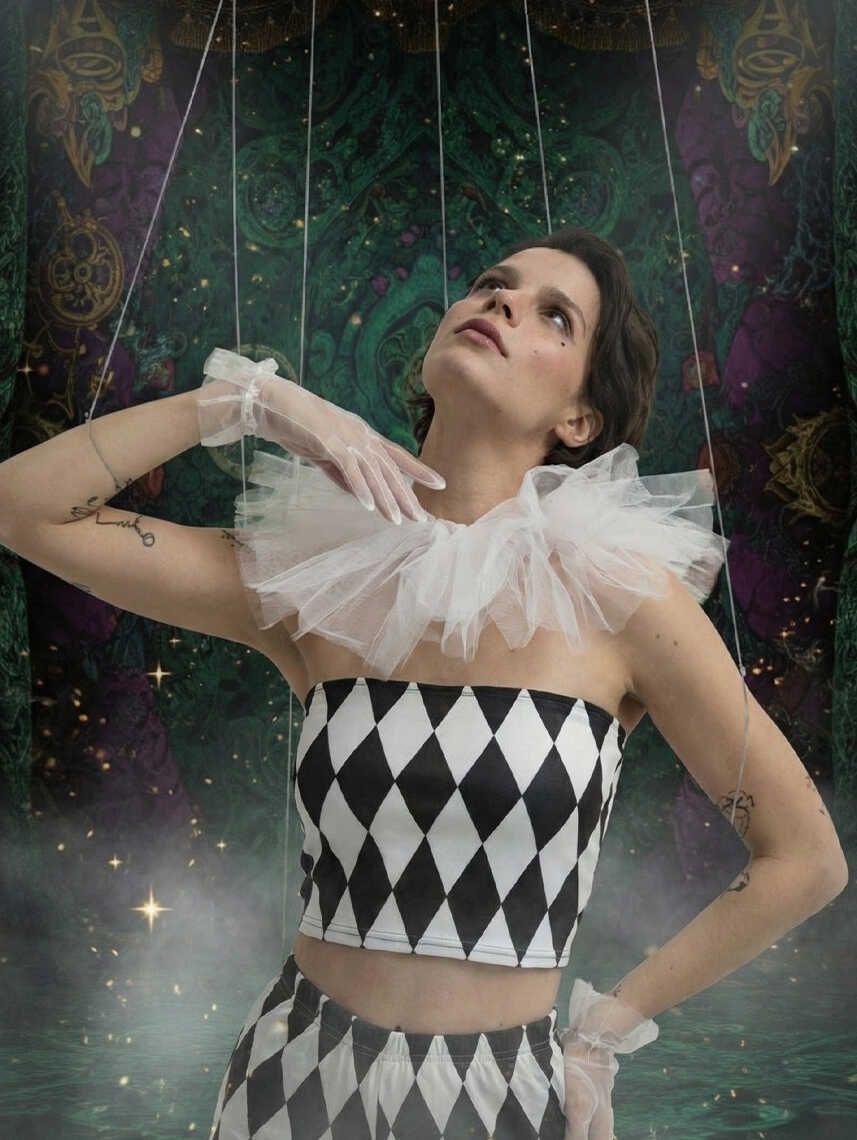 טופ לתחפושת פיירו