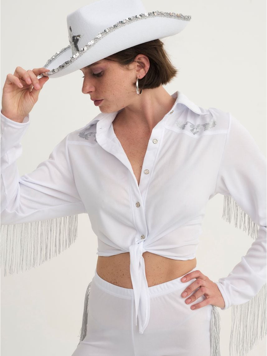 חולצה מכופתרת לתחפושת קאוגירל