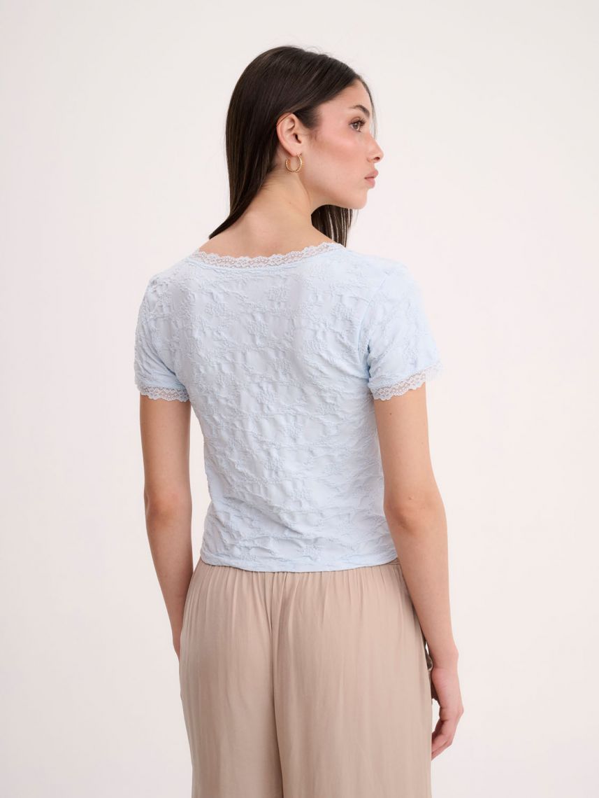 טי-שירט V טקסטורה