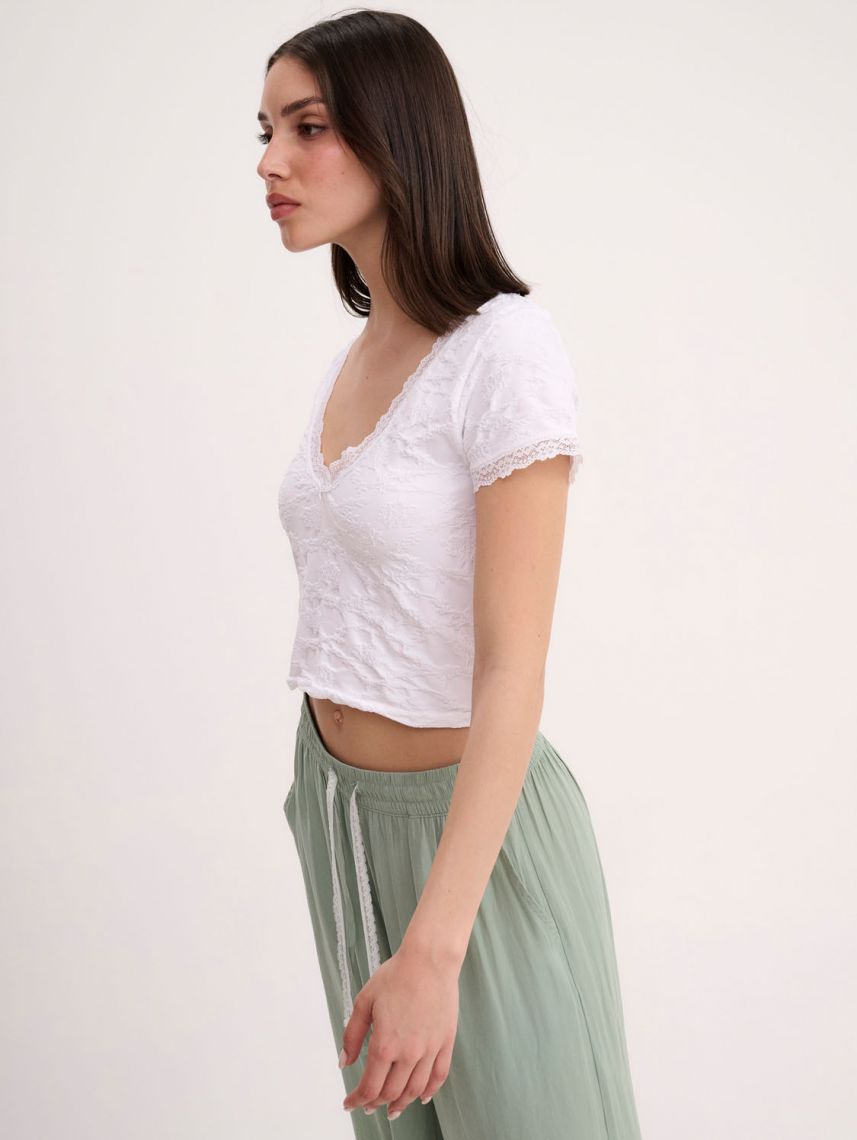 טי-שירט V טקסטורה