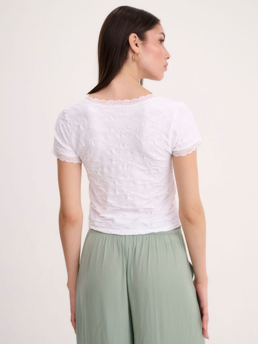 טי-שירט V טקסטורה