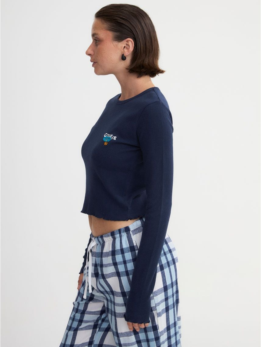 חולצת פיג’מה ופל ארוכה | Sesame Street