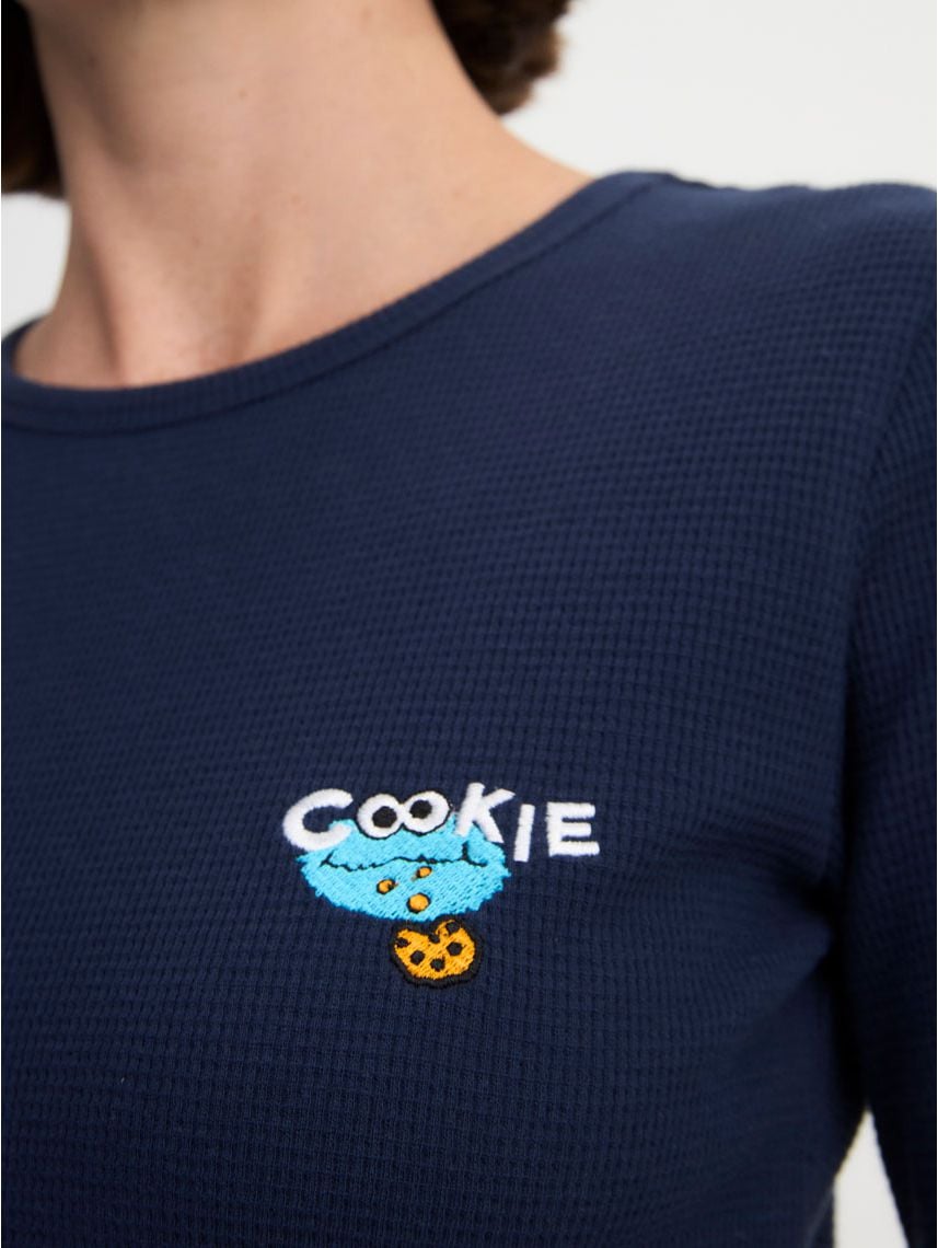 חולצת פיג’מה ופל ארוכה | Sesame Street