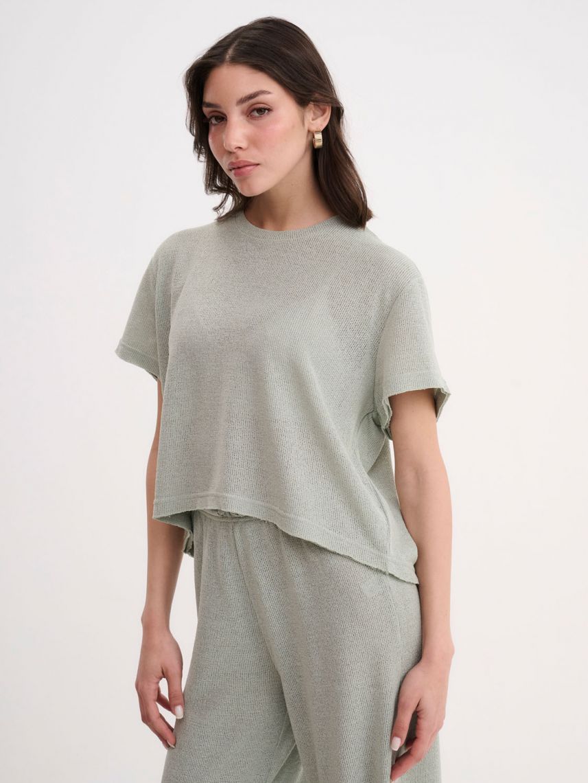 חולצת חוף סרוגה