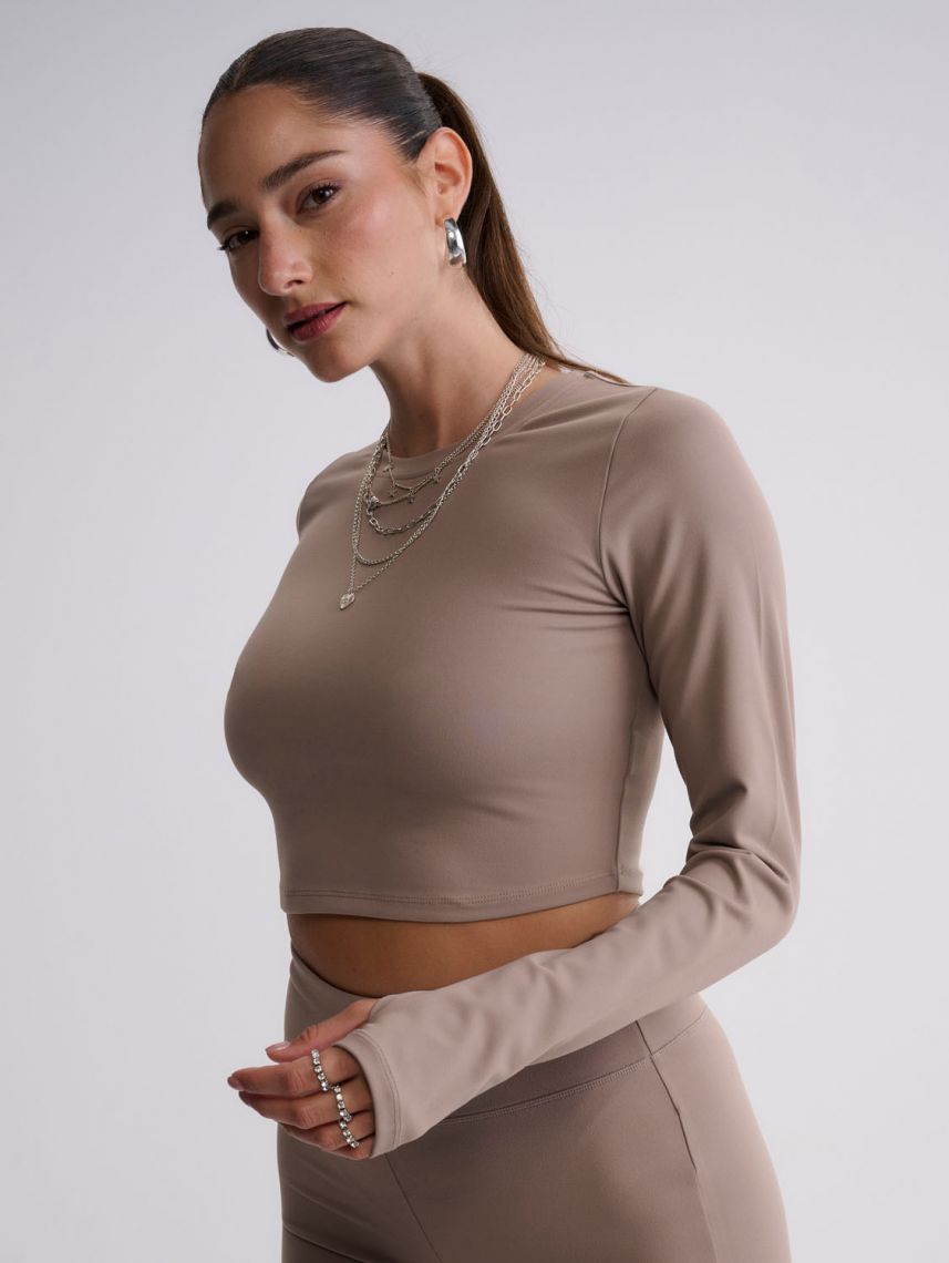 חולצת קרופ אקטיב ארוכה