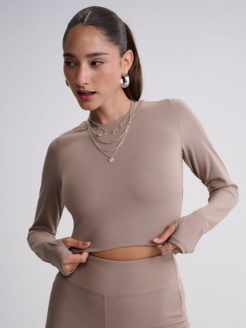 חולצת קרופ אקטיב ארוכה