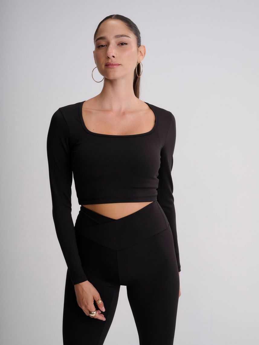 חולצת קרופ אקטיב ארוכה