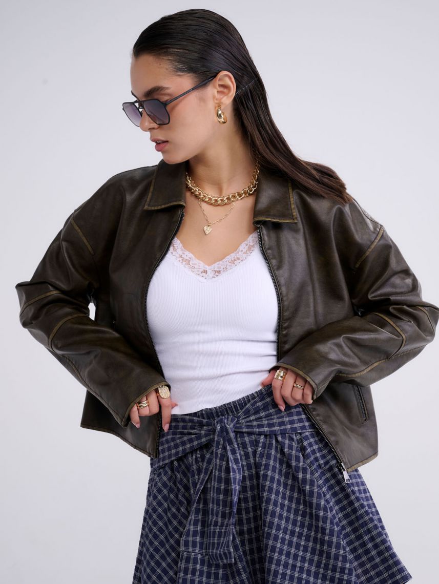 ג’קט דמוי עור