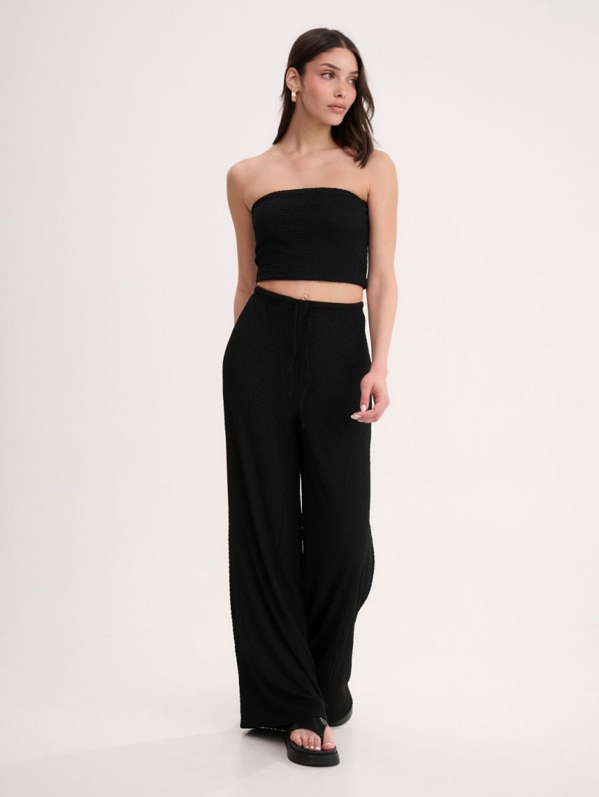 מכנסי טקסטורה ארוכים