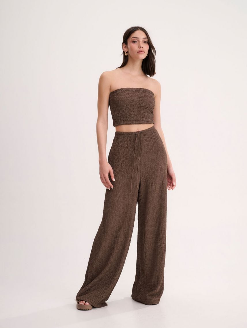 מכנסי טקסטורה ארוכים