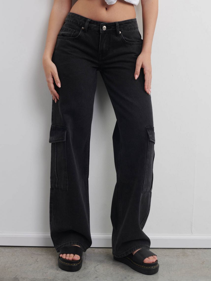 ג’ינס קרגו ארוך לנשים