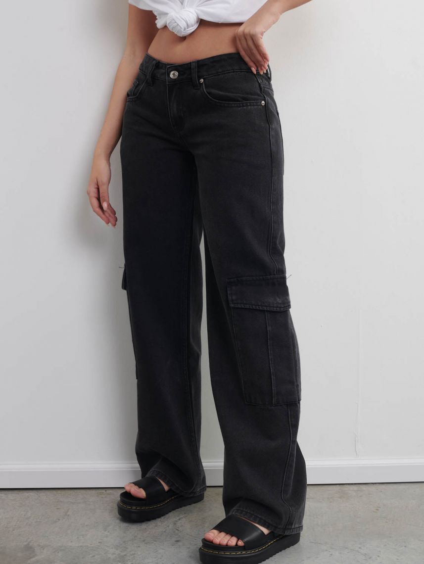 ג’ינס קרגו ארוך לנשים