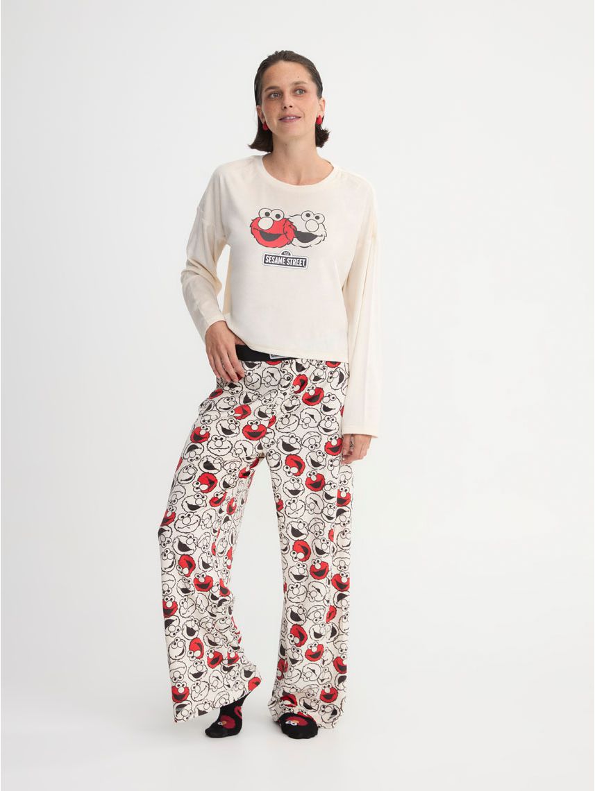 סט פיג’מה ארוכה | Sesame Street