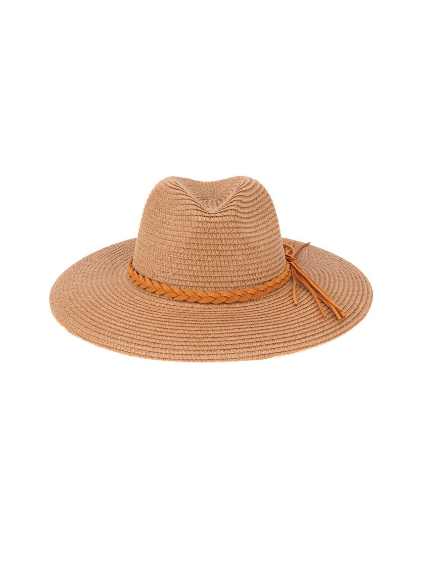 כובע קש רחב שוליים