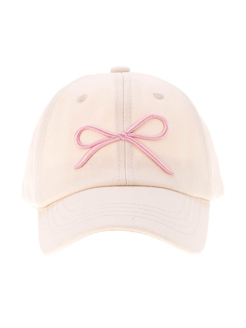 כובע מצחיה עם רקמת פפיון