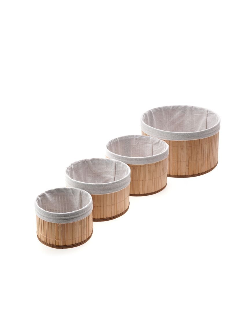 סט 4 סלי אחסון עגולים