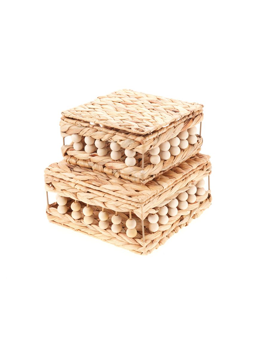 זוג סלסלאות קש