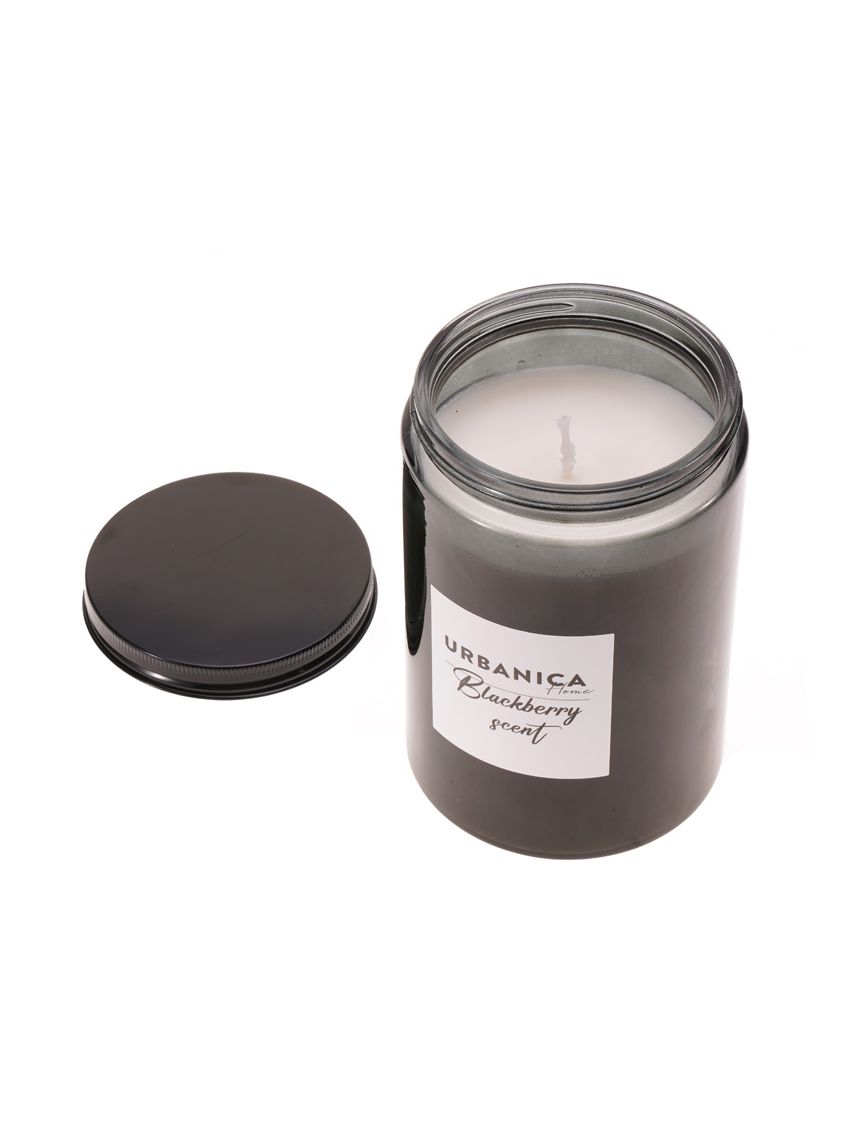 נר במעמד זכוכית עם מכסה