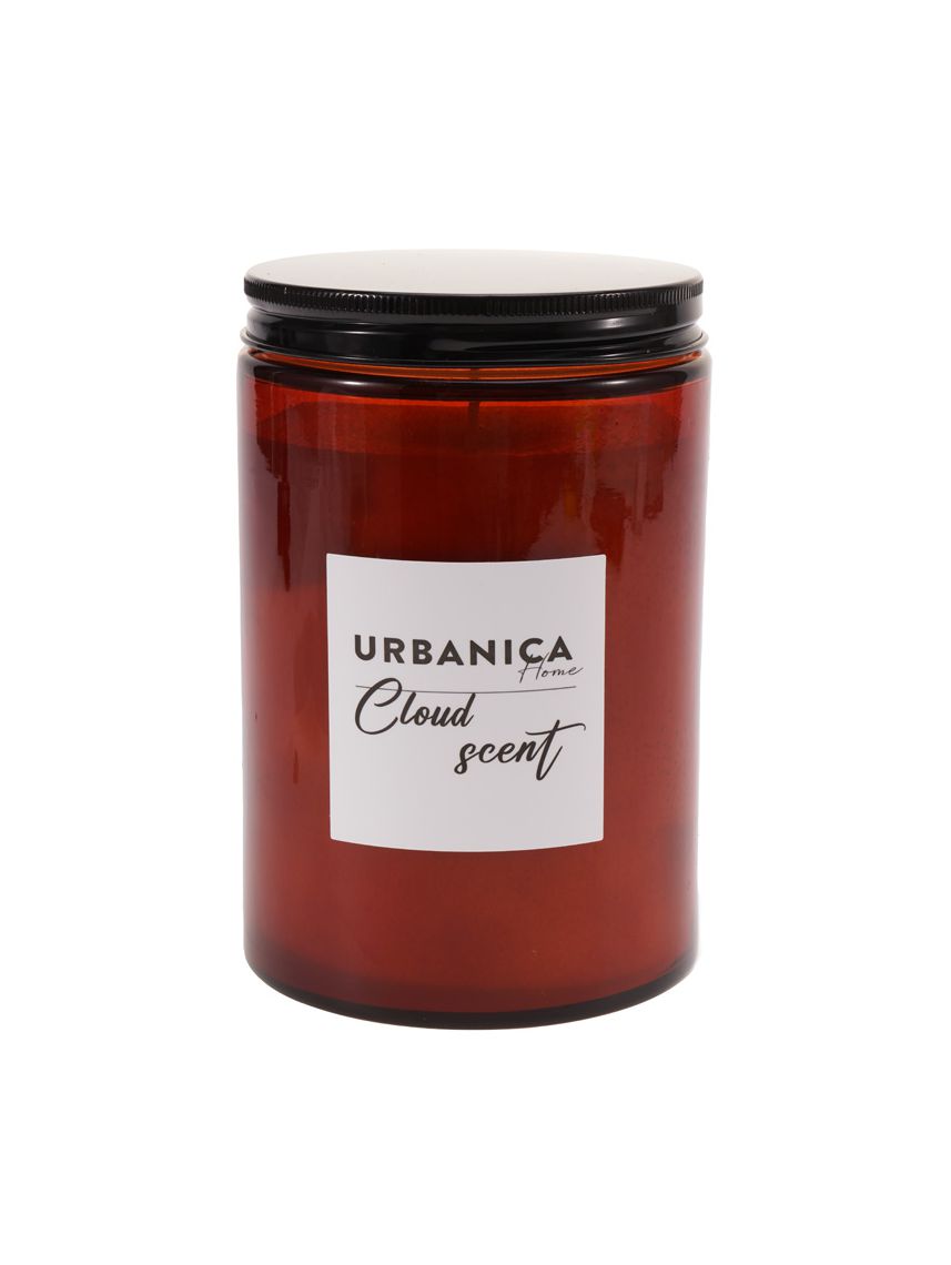 נר במעמד זכוכית עם מכסה