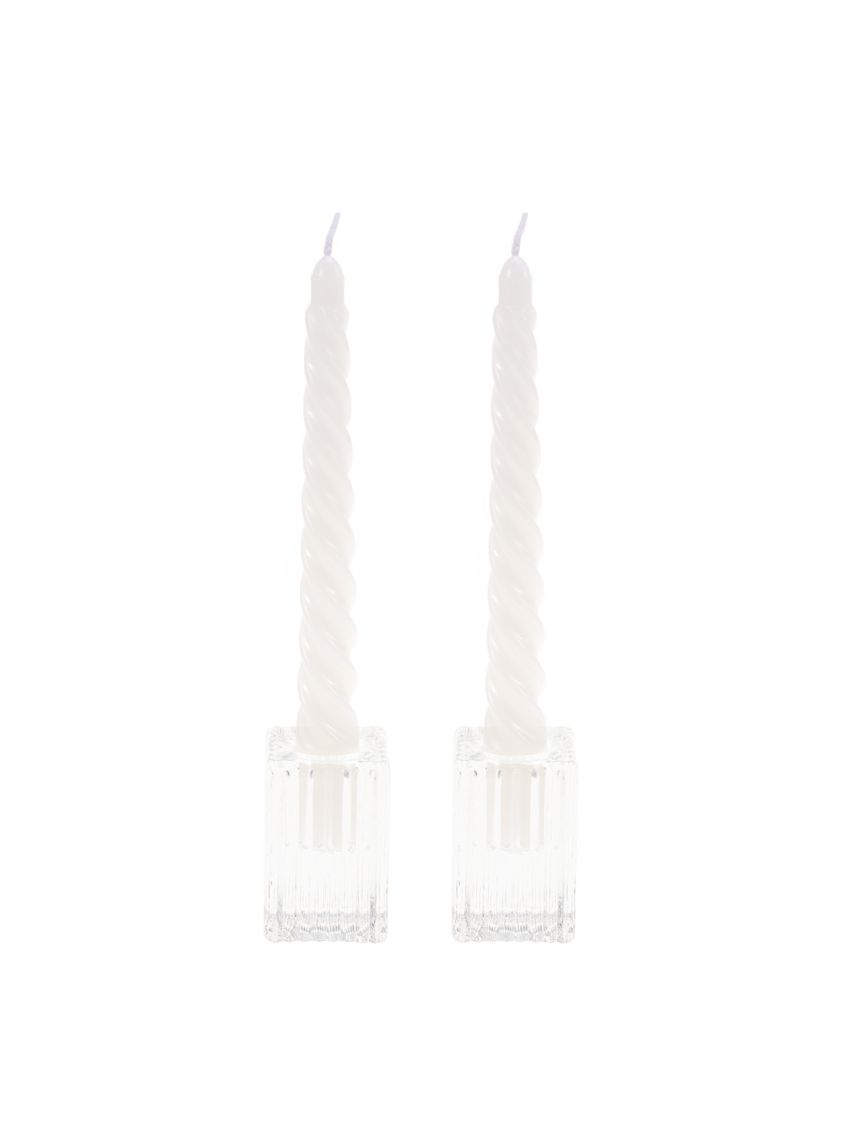 סט 2 פמוטים עם נרות