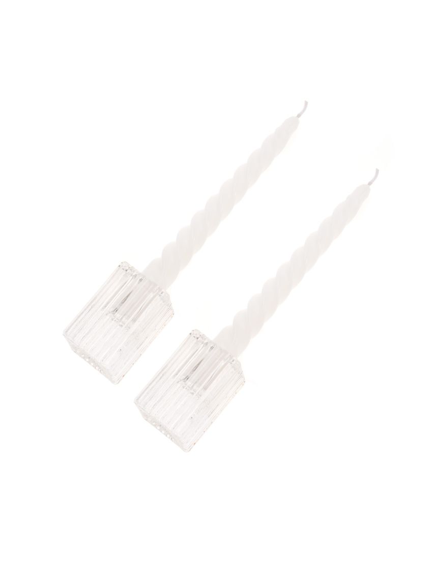 סט 2 פמוטים עם נרות