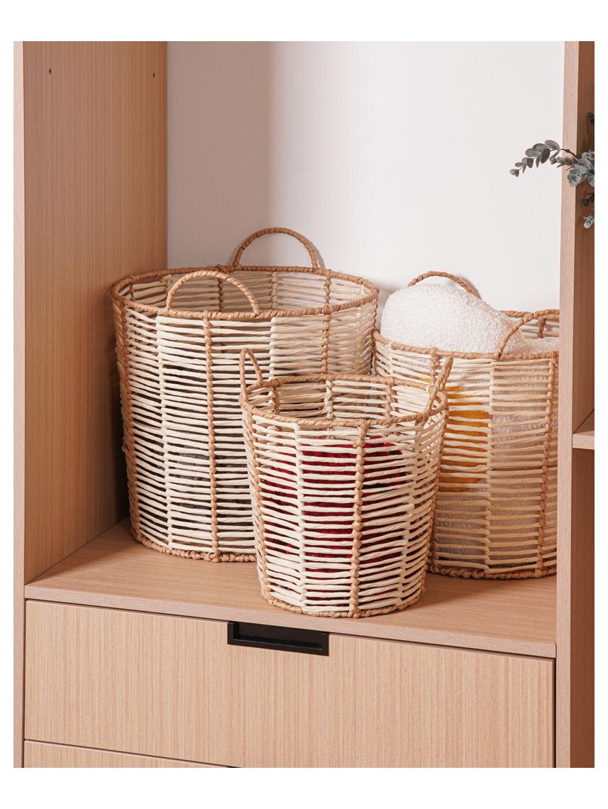 HME017302 סל קש Beige L 39xH38CM