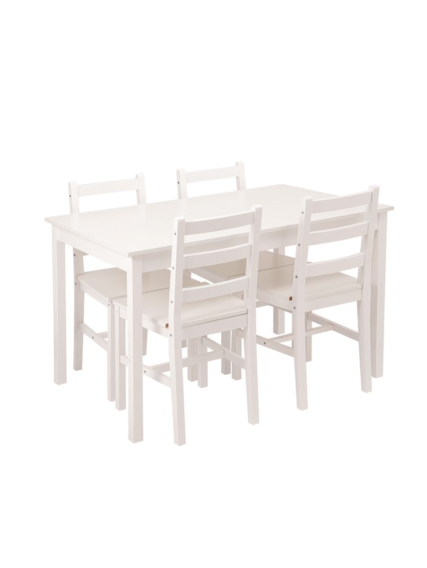 סט שולחן ו-4 כיסאות מעץ 73X118