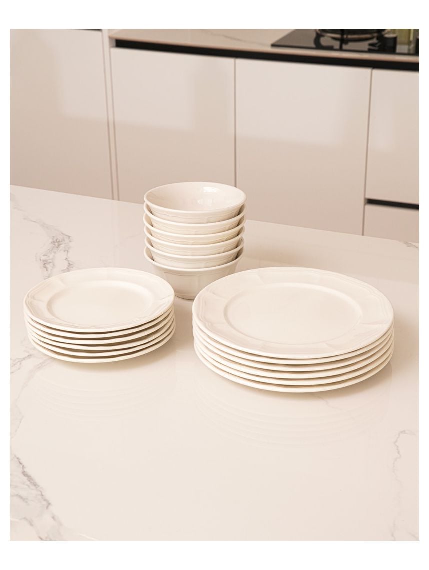 סט 18 כלי אוכל מקרמיקה