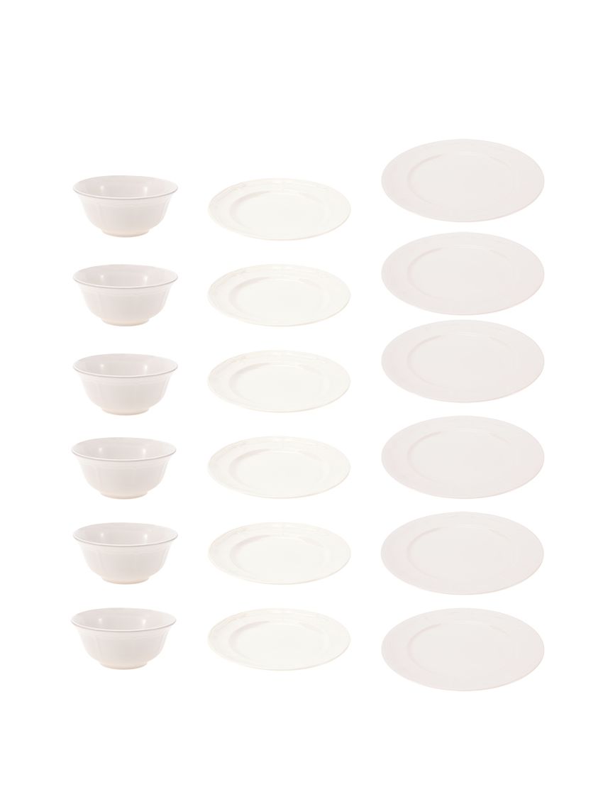 סט 18 כלי אוכל מקרמיקה