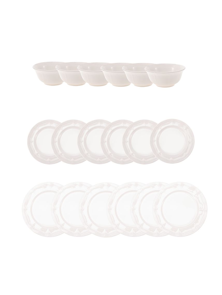 סט 18 כלי אוכל מקרמיקה