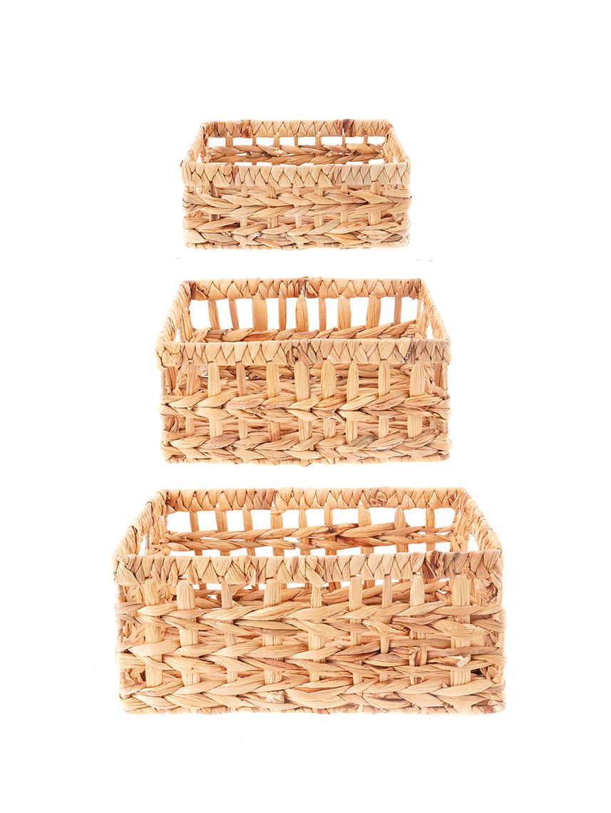 סלסלת אחסון קלועה