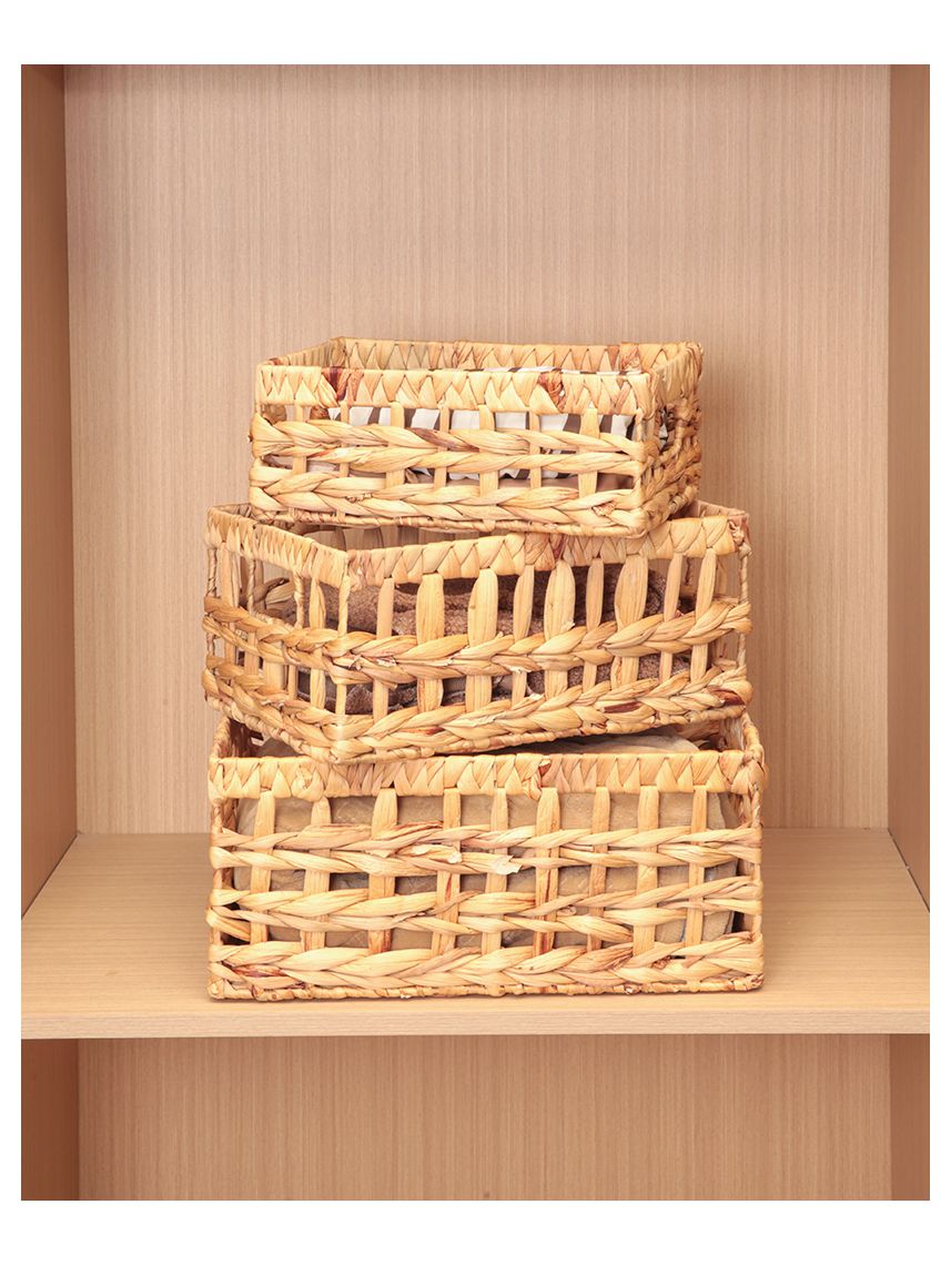 סלסלת אחסון קלועה