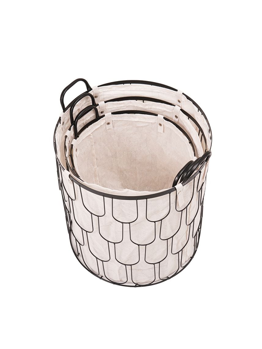 סט 3 סלסלאות ברזל דקורטיבית