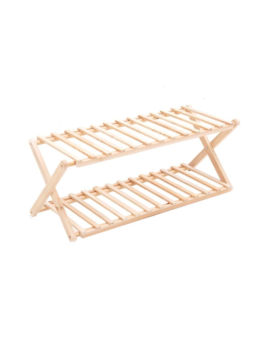 מעמד נעליים מעץ 2 קומות