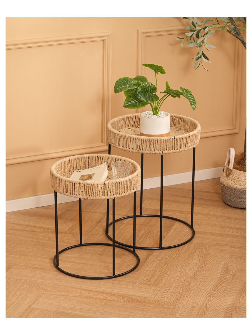 זוג שולחנות קפה עגולים