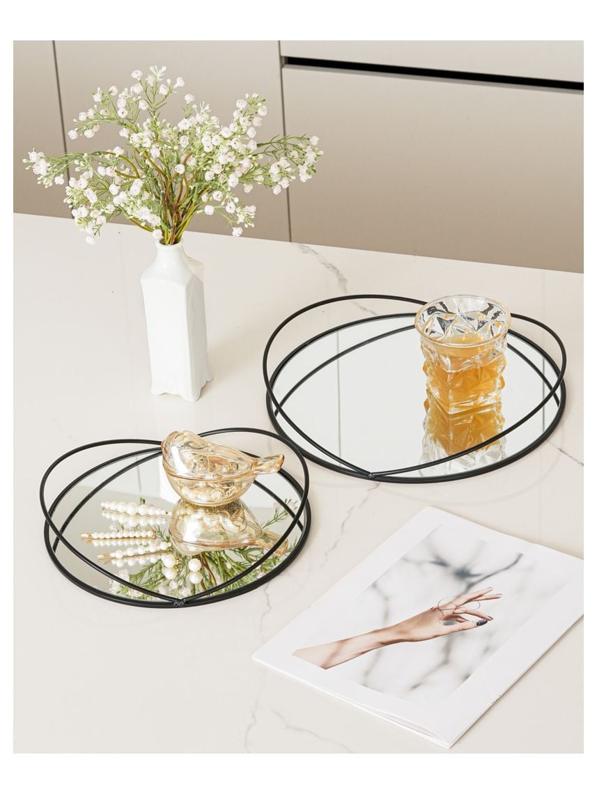 סט 2 מגשי מראה