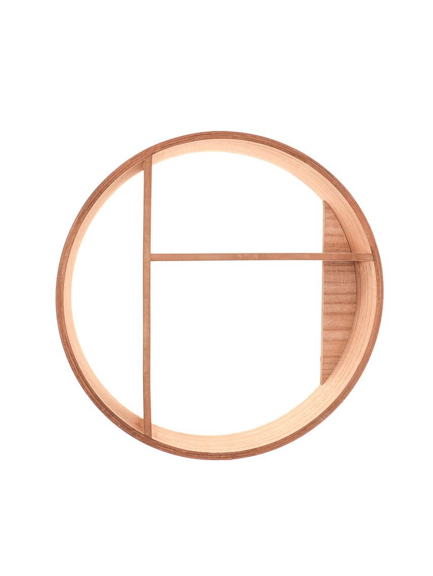 מדף עגול מעץ