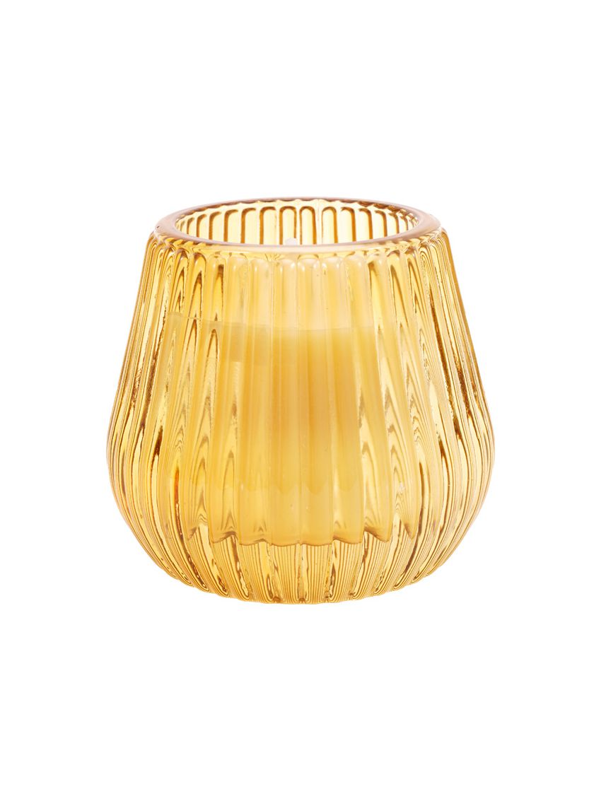 נר במעמד זכוכית צבעוני