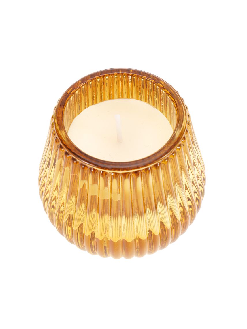 נר במעמד זכוכית צבעוני