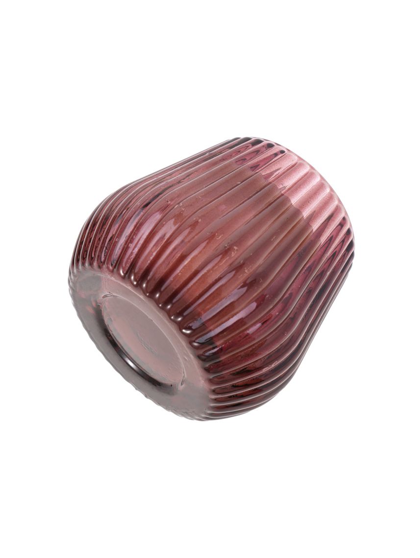 נר במעמד זכוכית צבעוני