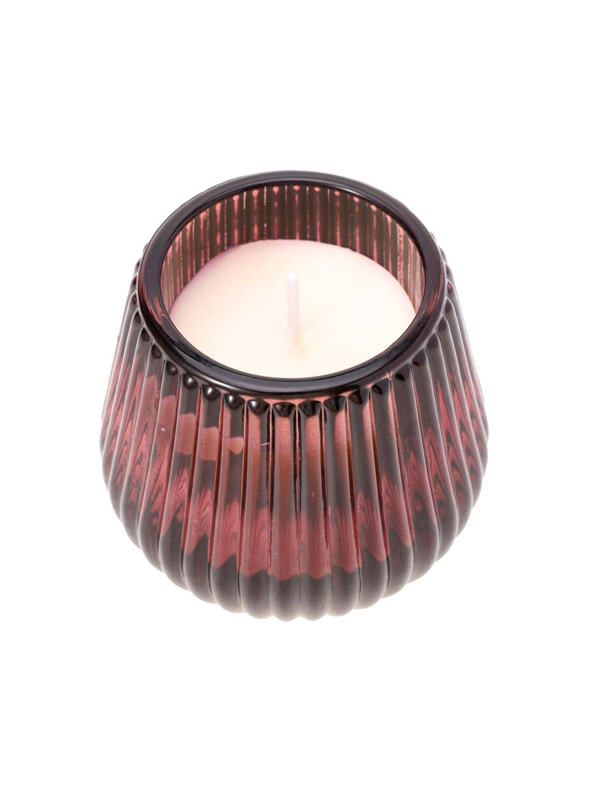 נר במעמד זכוכית צבעוני