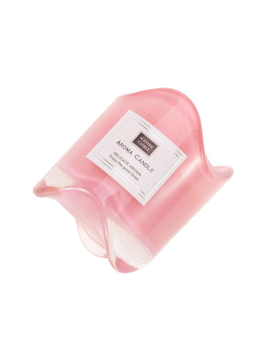 נר במעמד זכוכית גלי