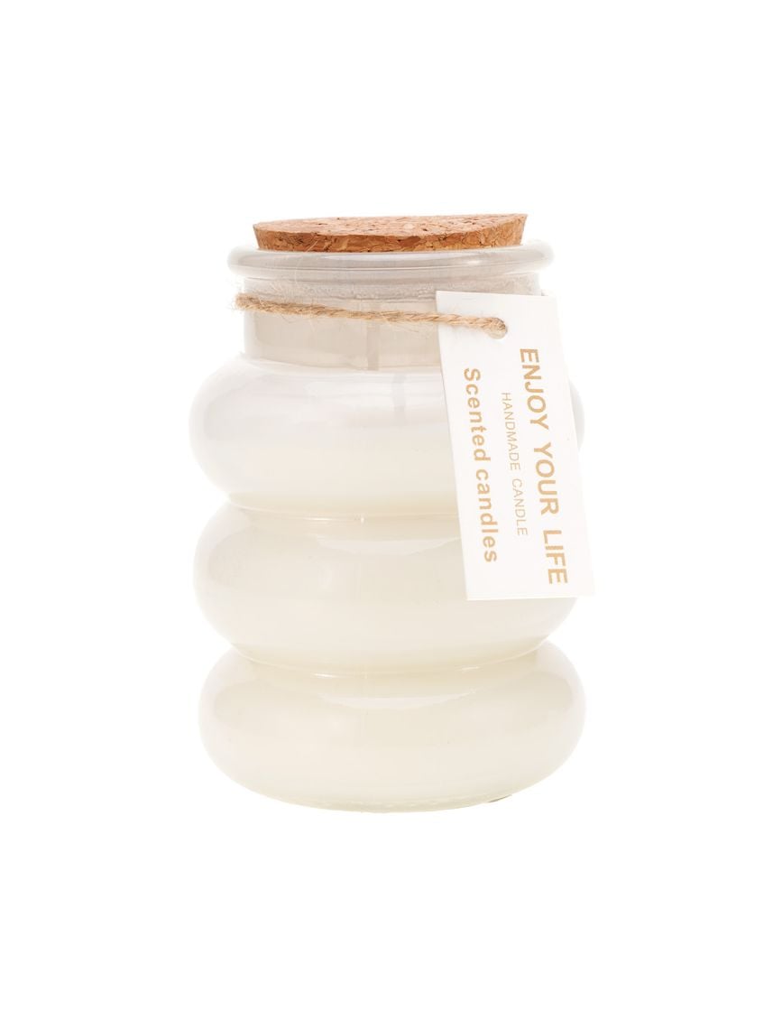 נר במעמד זכוכית דקורטיבי