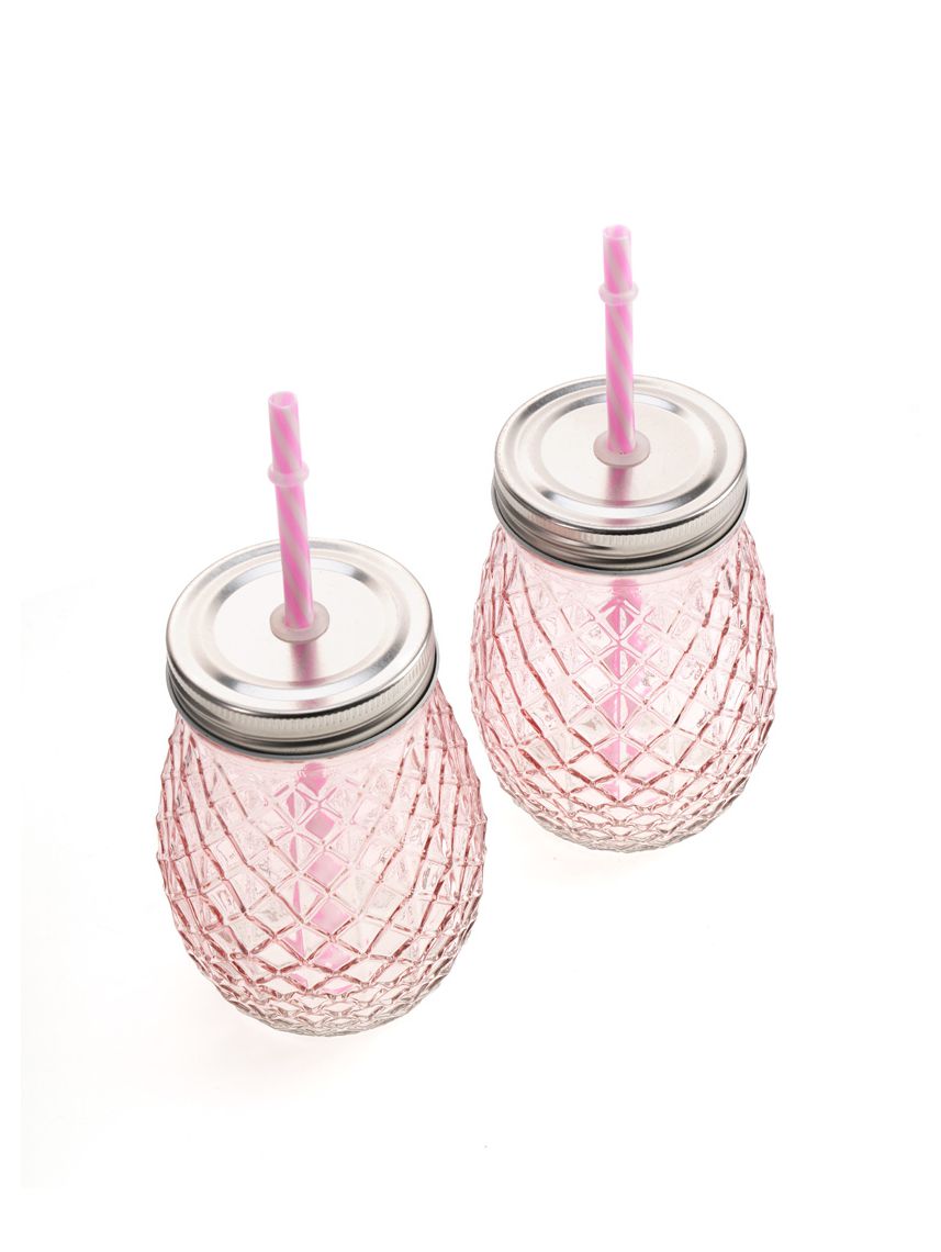 זוג כוסות טקסטורה מזכוכית 400 מ”ל