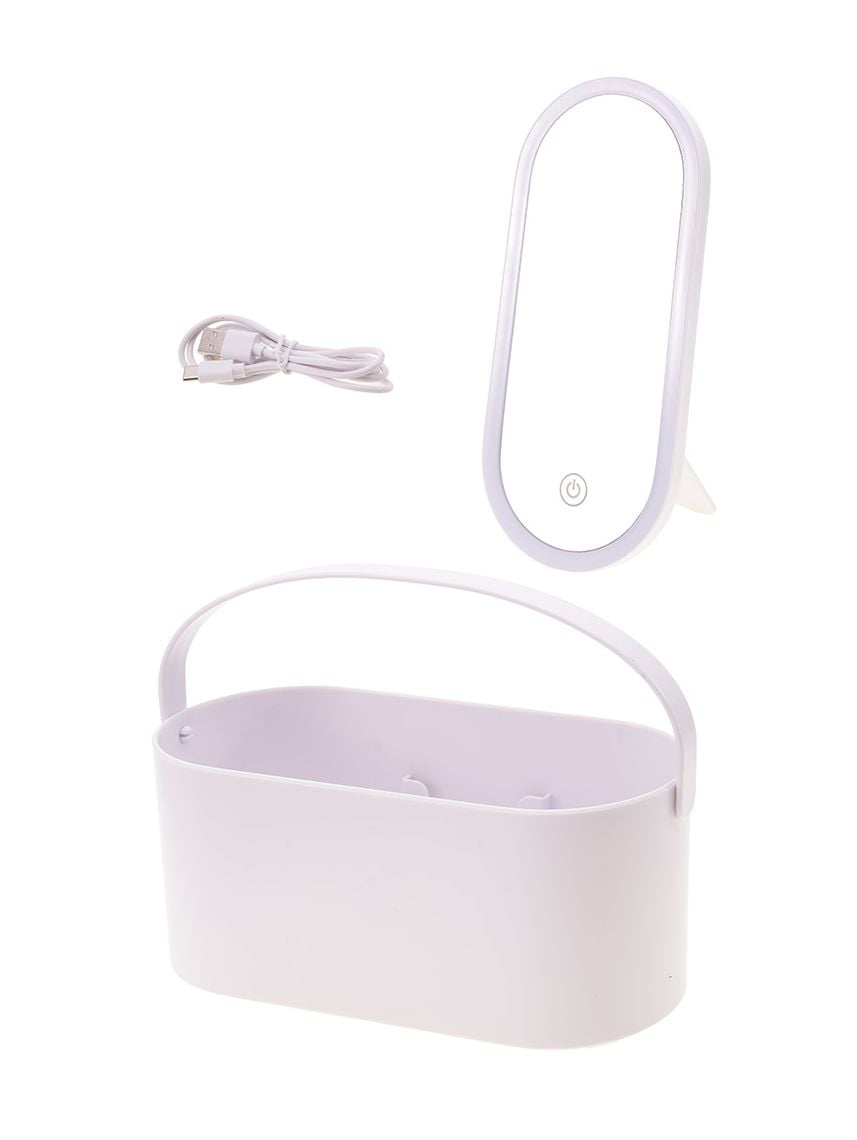 קופסת אחסון עם מראה מוארת