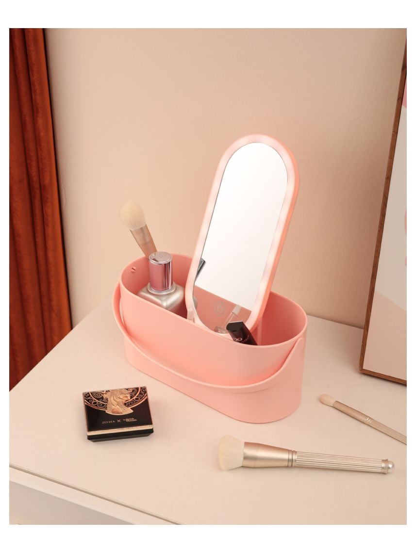 קופסת אחסון עם מראה מוארת