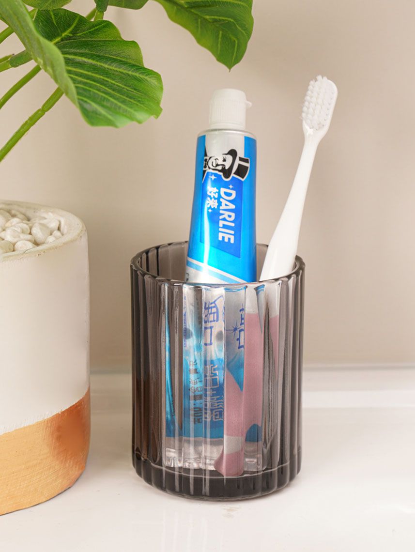 כוס זכוכית למברשות שיניים