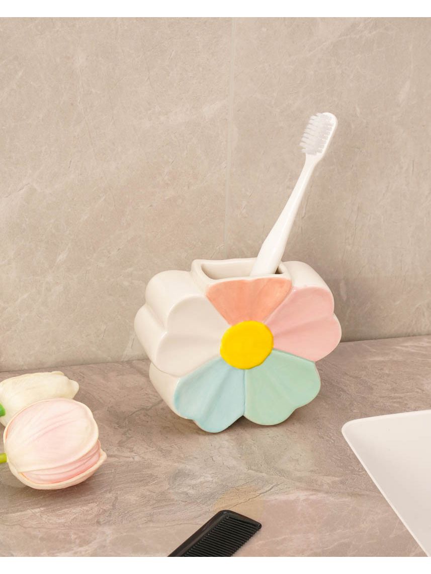 כוס פרח למברשות שיניים